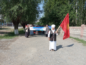 Бужум айылында «Биз зордук-зомбулукка каршыбыз» деген ураан менен жөө жүрүш өттү